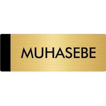 Metal Yönlendirme Levhası, Departman Kapı Isimliği Muhasebe 5x20 Cm Altın Renk