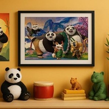 Kung Fu Panda 100 Parça Eğlenceli Yapboz Deneyimi Açık Mavi