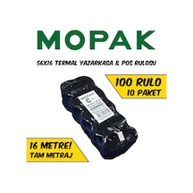 56x16 Termal Pos & Yazarkasa Kağıdı 10 Paket 100 Rulo