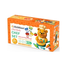 Childgen Doğal Oyun Hamuru Sevimli Patiler - Chef Set Çok  Renkli