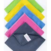 Karışık Renklerde 40x40 Cm Mikrofiber Temizlik Bezi, 5 Adet Açık Bej