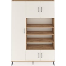 Arges Dolap 10 Raflı 5 Kapaklı 132x30x195 Çam-aytaşı/çam Çam