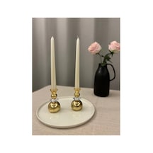 Gold Rengi Globe Crystal 2'li Şamdan&mumluk Seti Altın - 820428241 Altın