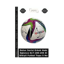 Delux Serisi Erkek Hobi Eğlence Elt-180-205 El Dikişli Futbol Topu 5 No Çok Renkli