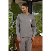 Kly Erkek Uzun Kol O Yaka Antrasit Pijama Takımı C2t5n0o8 001