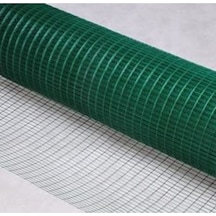 Pvc Kaplı Puntalı Yeşil Tel 12x12 Gözaralıklı 100 Cm Eninde-kafes Teli-kümes Teli 1x2metre
