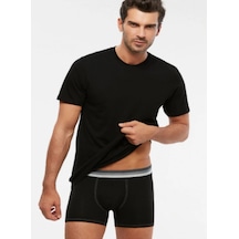 Kom Erkek Siyah Eduardo 2'li T-shirt Atlet