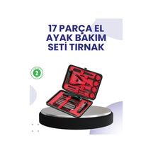 Mey İthalat Taşınabilir Deri Kutulu 17 Parça Manikür Seti