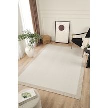 Sisalux 3084 Krem Bej Sisal Dokuma Jüt Kilim Hav Toz Vermez Halı Salon Mutfak Oturma Odası Halısı Krem - Bej