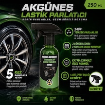 Akgüneş Motogaraj Lastik Parlatıcı Uv Korumalı, Kayma Yapmayan Profesyonel Lastik Bakım Ürünü 250ml