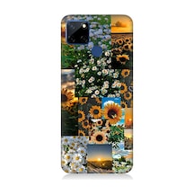 Realme C12 Uyumlu Ayçiçeği Deseni Desenli Silikon Kılıf