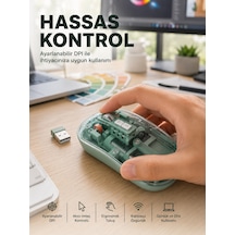 Şeffaf Tasarımlı Bluetooth Kablosuz Mouse Pilli Kullanım Yeni Nesil - Lisinya