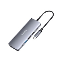 Type-c To Hdmı Vga Ethernet Aux 1 Usb 3.0 2 Usb Pd100w Tf Sd Kart Okuyucu Çoklayıcı Dönüştürücü