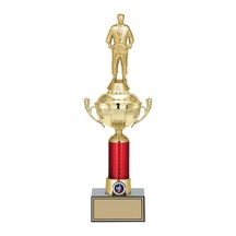 Odak Kupa - Figürlü Kupalar - Judo / Karate Figürlü Kupalar Fg-054 C - 41 Cm Altın - Beyaz