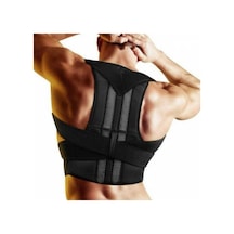 Unisex Siyah Balenli Ortopedik Sporcu Boydan Dik Duruş Korsesi