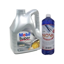 Mobil Super 3000 X1 5W-40 Tam Sentetik Motor Yağı 4 L + Nova Cam Suyu 1 L