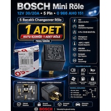 Bosch 12v 5 Pin Mini Röle 30/20a 1 Adet Değiştirici Far Sis Korna Fan Rölesi 0 986 Ah0 151