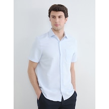 Lcw Busıness Mavi Regular Fit Desenli Erkek Gömlek