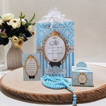 20li Set Taçlı Mavi Yasin-I Şerif + Tül Kese + Tesbih + Magnet + Lokumluk