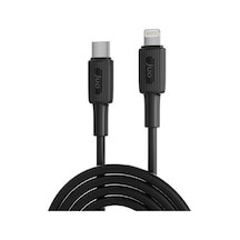 Juo JCBS272-B 27w Usb Type-c To Lightning Apple Uyumlu iPhone - iPak Silikon Hızlı Şarj Ve Data Kablosu Siyah 2 Metre