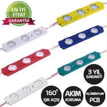 Kampanya! 20 Adet Modül Led Üç Çipli Mercekli 2835 1,5Watt 12Volt