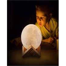 Eşe Sevgili Hediye Masa Lamba 3d Stand Ay Gece Lamba 12cm Lamba