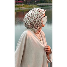 Qalortex Scarf Pamuklu Pera Desen Eşarp - Fıstık