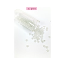 Dökme Cam Kum Boncuk Büyük Boy 6/0 4 Mm - 20 Gram - İnci Beyaz - Bnc081