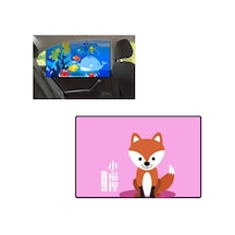 Araba Karikatür Manyetik Güneşlik Güneş Koruyucu Teleskopik Katlanabilir Güneşlik, Boyut: Arka Kare Tilki