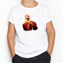 God of War Kratos Siluet Beyaz Çocuk Tişört