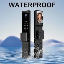 Akıllı Kapı Kilidi Yüz Tanıma, Parmak İzi, Şifre, Kart ve Uygulama