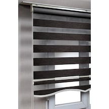 Eteki Acı Kahve Bambu Zebra Stor Kaliteli Güneşlik Perdeler
