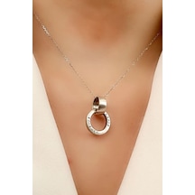 Forever ( Sonsuza Dek ) Yazılı 925 Ayar Gümüş Sevgi Bağı Kolyesi