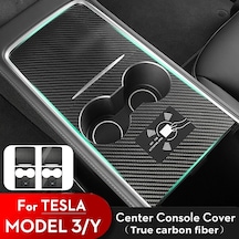 Tesla Model 3 / Y Karbon Fiber Merkezi Panel Koruyucu Film Anti-çizelge Otomobil İç Işık