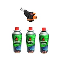 3 Kartuşlu Çakmak Pürmüz Seti - Turbo Tourch Kamp Piknik Pürmüz Seti Yeşil