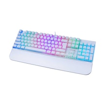 Turbox TR-MK10PD Pudding Mavi Switch USB Kablolu RGB Oyuncu Mekanik Klavye