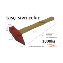 Taşçı Sivri Çekiç 1000kg Murç Çekiç Çivi Taşçı Çekici 1 Kilo