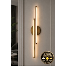 Modern 3 Renk Çift Çubuk Led Duvar Apliği Salon Çocuk Yatak Odası Dekoratif Duvar Apliği Eskitme