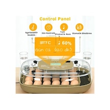 24 Yumurta Kapasiteli Kuluçka Makinesi, Otomatik Çevirme, Isı & Nem Kontrolü, 360 Görüş, Tavuk-örde