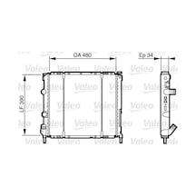 Valeo 732474 Radyatör Clıo Iı 98 Kangoo 98-03 Ac Mek 480x390x34 7700417175-7700836303