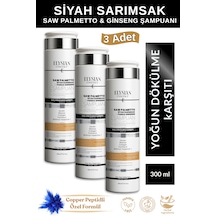 Elysian Essence Saw Palmetto & Siyah Sarımsak & Panax Ginseng Şampuanı 3 Adet Copper Peptidli Saç Dökülmesine Karşı Bakım 300 Ml Tüm Saç Tipleri