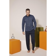 Kly 9213 Erkek Polo Yaka Pijama Takım