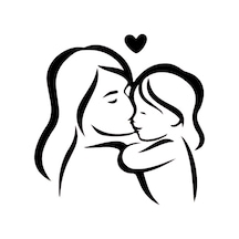 Anne Ve Bebek Sticker 30 X 30 Cm