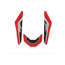 Redline Grafik Honda Africa Twin Crf1100l 2016-2025 Uyumlu Çamurluk Pad Seti Siyah Kırmızı