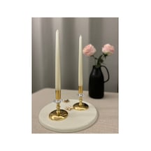 Gold Rengi Emıly Crystal 2'li Şamdan&mumluk Seti Altın - 820457374 Altın