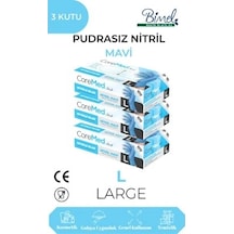 Coremed Mavi Nitril Eldiven L Beden Pudrasız 3 Kutu