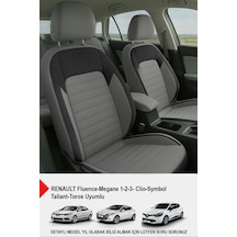Mocha Taytüyü Oto Koltuk Kılıfı Renault Fluence-megan 1-2-3-clio-symbol-taliant-toros Füme