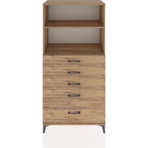 Hyperion Dolap 2 Raflı 5 Çekmeceli 88x44x182 Çam-çam Çam