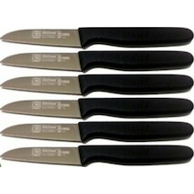 Sürbisa 6 Adet Siyah 61007 Meyve Bıçağı 7.5 cm
