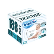 Molfix Premium Bebekbezi Beden:3 4-9kg Midi Ekonomikultra 188adet 2'li